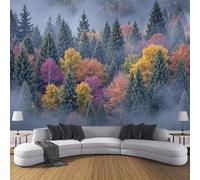 ZISTRCBAO A Misty Forest Wallpaper Murals, Multicolored Murals, Aerial View Wallpaper for Bedroom Living Room Decor Artwork Background Wall Stickers 150x105cm