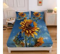 ZISTRCBAO American Football Field Fitted Sheet Double Bed with 2 Pillowcases, Sports Theme Bed Sheets Bedroom Decor, 30 Cm Deep Pocket, Green Sheet Set for Adults Teens, 135x190x30cm