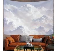 ZISTRCBAO Dense Clouds Tapestry Wall Hanging, Tapestry Natural Realism Design Wide Wall Hanging, White Tapestries Poster for Living Room Bedroom Dorm Decor, 100x75cm