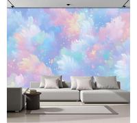 ZISTRCBAO Dreamy Graffiti Pastel Wall Mural Wallpaper, Dynamic Watercolor Splatter Silk Photo Wallpapers for Living Room, Hallway, TV Background Wall Wallpaper, Poster, 300x210cm