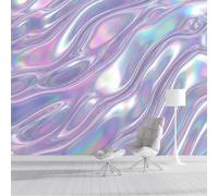 ZISTRCBAO Flowing Liquid Metal Wall Mural Wallpaper, Laser Metal Texture Silk Photo Wallpapers for Living Room, Hallway, TV Background Wall Wallpaper, Poster, 300x210cm