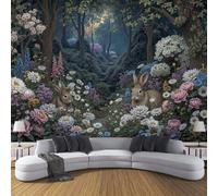 ZISTRCBAO Magical Forest Animals Wallpaper Mural, Fantasy Art Poster Picture Wallpaper Mural 350x256cm Wall Paper for Home Living Room Bedroom Decor, Multicolor