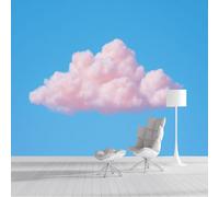 ZISTRCBAO Photo Wallpaper Blue Sky Clouds Wall Mural Art 250x175cm, Minimalism Silk Wall Mural, Stunning Walls Art for Boys Girls Bedroom Decor Poster, Blue