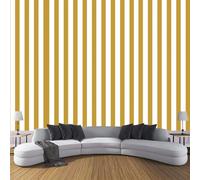 ZISTRCBAO Photo Wallpaper Gold White Stripes Wall Murals Poster, 150x105cm Minimalism Panoramic Mural, Gold Home Decoration Wall Mural for Living Room Bedroom Corridor
