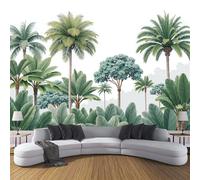 ZISTRCBAO Photo Wallpaper Palm Trees Banana Trees Wall Mural Art 250x175cm, Tropical Plants Silk Wall Mural, Stunning Walls Art for Living Room Bedroom Corridor Decor Poster, Green