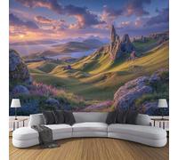 ZISTRCBAO Photo Wallpaper Scottish Highland Peaks Lakes, Tranquil Natural Scenery Wallpaper Mural 150x105cm, Multicolored Wallpapers Mural Decoration for Bedroom Living Room Corridor