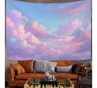 ZISTRCBAO Pink Sea Clouds Tapestry Wall Hanging, Tapestry Gentle Healing Style Design Wide Wall Hanging, Pink Tapestries Poster for Living Room Bedroom Dorm Decor, 150x100cm