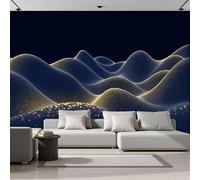 ZISTRCBAO Silk Wallpaper - 3D Particles Waves Wall Mural Photo Wallpaper, Futuristic Futuristic Style Wall Mural for Bedroom, Living Room Background Decoration Photo Walls Paper 350x256cm