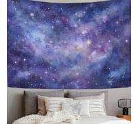 ZISTRCBAO Stars Night Sky Tapestry Wall Hanging, Tapestry Dreamy Beautiful Universe Design Wide Wall Hanging, Purple Tapestries Poster for Living Room Bedroom Dorm Decor, 100x75cm