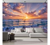 ZISTRCBAO Sunset The Coast Wallpaper for Living Room