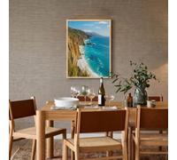 ZISTRCBAO The Ocean Cliffs Canvas Wall Art, American West Coast Canvas Wall Art Pictures Aesthetic Prints Posters for Living Room Home Decor 60×90 cm Unframed