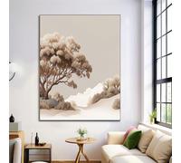 ZISTRCBAO Trees Bushes Sand Dunes Wall Art Canvas, Nordic Line Drawing Wall Poster, Unframed Poster Artwork for Living Room Bedroom Office Home 30×40 cm