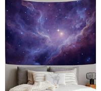 ZISTRCBAO Universe Nebula Tapestry Wall Hanging, Tapestry Dreamy Space Design Wide Wall Hanging, Purple Tapestries Poster for Living Room Bedroom Dorm Decor, 150x130cm