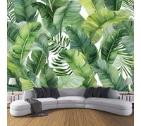 ZISTRCBAO Watercolor Banana Leaf Wallpaper Mural, Tropical Plant Poster Picture Wallpaper Mural 150x105cm Wall Paper for Home Living Room Bedroom Decor, Green