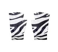 ZISTRCBAO Winter Fingerless Gloves Warm - 3D Cute Zebra Texture Knit Fingers Mittens Thermal Fingerless Gloves Men'S Women'S Half Fingers For Running Sking Cycling Fishing Gloves,As Shown,One Size