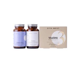 Zita West Female Preconception Fertility Support Pack with Vitafem, Vitafem Boost 1, and Vital DHA - 1 Month Supply