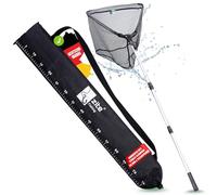 Zite Fishing Rubber Mesh Fishing Net - Foldable Lightweight Landing Net with Telescopic Handle - 1,60-2,10m (210)