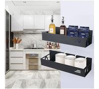 ZITFHMOW 2PCS Spice Rack Large, No Drilling Magnetic Spice Organizer Rack for Refrigerator, Moveable Kitchen Organizer Magnet Shelves for Spice Jars and Seasoning Bottles