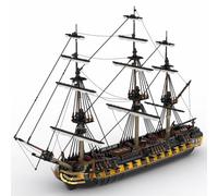 ZITIANYOUBUILD 44-Gun Frigate Full Rigged Ship with 3 Masts and Interior 6029 Pieces MOC for Age 18+, Zitianyou-123262