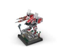 ZITIANYOUBUILD Micro-Mecha Diorama with Base 284 Pieces Building Toys from Game MOC Build for Age 18+