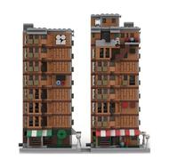 ZITIANYOUBUILD Modular Apartment Building Blocks Street View Set 1472 Pieces MOC for Age 18+