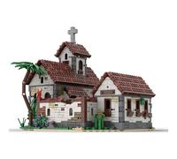 ZITIANYOUBUILD Modular Church #3 with Interior for Pirates Series 2050 Pieces MOC Build for Age 18+