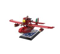 ZITIANYOUBUILD The Red Seaplane from Anime Movies About Pilot Turns Pig 572 Pieces MOC Build for Age 18+