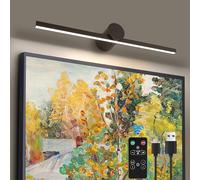 ZitoStory Battery Operated Picture Light with Remote,Wireless Dimmable Art Lights for Paintings Rechargeable Gallery Light Artwork Lighting for Canvas, Portrait (Black,20'' Inch)