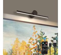 ZitoStory Battery Operated Picture Light with Remote,Wireless Dimmable Art Lights for Paintings Rechargeable Gallery Light Artwork Lighting for Canvas, Portrait (Black,12'' Inch)