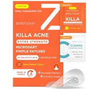 ZitSticka Extra Strength Killa Patches for Face - World's Most Potent Pimple Patch with Fast-Acting Microdarts - Starts Working within 2 Hours for Deep, Early-Stage Zits - 4 Count