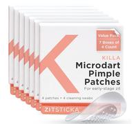 ZitSticka KILLA Kit Microdart Pimple Patches - Advanced Microdart Patch for Early-Stage Zits - Targeted ZitSticka Microdart Pimple Patch & Spot Patches for Breakout Control - (7 Boxes bundle, 28ct)