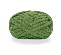 Zituop Chunky Knit Chenille Yarn for Hand Knitting Blankets, Super Soft Big Jumbo Blanket Yarn (Olive Green)