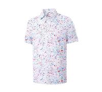 ZITY Men's Golf Shirts Short Sleeve Polo Moisture Wicking Performance Print Pattern Poloshirt for Men UPF50+ Casual T-Shirt M