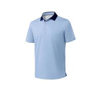 ZITY Men's Golf Shirts Short Sleeve Polo Moisture Wicking Performance Print Pattern Poloshirt for Men UPF50+ Casual T-Shirt XL