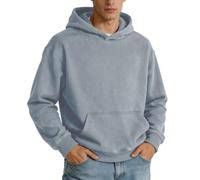 ZITY Mens Hoodie Cotton Washed Oversized Heavyweight Sweatshirt | Men Women Unisex Pullover,Baggy Vintage Streetwear Hoody,Relaxed Loose Fit Work Wear Hooded