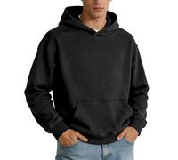 ZITY Mens Hoodie Cotton Washed Oversized Heavyweight Sweatshirt | Men Women Unisex Pullover,Baggy Vintage Streetwear Hoody,Relaxed Loose Fit Work Wear Hooded