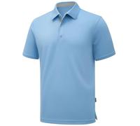 ZITY Mens Polo Shirt Short Sleeve Activewear 4-Way Stretch Golf Shirts Rapid Drying Casual Collared Lightweight Sport T Shirt Adult Summer Beach Holiday M-3XL