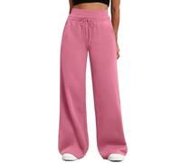 ziubauyke Womens Wide Leg Joggers High Waisted Baggy Sweatpants Laides Lounge Track Workout Jogging Bottoms Soft Gym Straight Leg Sweat Pants Casual Tracksuit Bottoms with Pockets