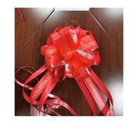 ZIUBMVDYC Bow for Gift Wrapping, 10pc Print DIY Ribbons Big Pull Bow Flower Wrappers for Wedding Car/Birthday Party Decoration Box Decor(Red)