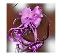 ZIUBMVDYC Bow for Gift Wrapping, 10pc Print DIY Ribbons Big Pull Bow Flower Wrappers for Wedding Car/Birthday Party Decoration Box Decor(Purple)