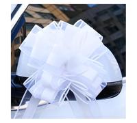 ZIUBMVDYC Bow for Gift Wrapping, 10pcs Big Car Bow Extra Large Bow For Cars Birthday Large Gift Decoration Wedding Pull Bows(White)