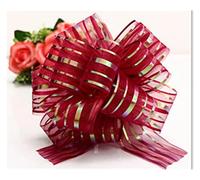 ZIUBMVDYC Bow for Gift Wrapping, 50pcs Large Size Pull Bow Wedding Car Decoration Marriage Room Christmas Deco Gift Wrapping Ribbons(Wine Red)