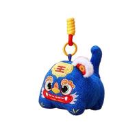 ZIUBMVDYC Chinese Traditional Embroidered Tiger, Cloth Tiger Plush Doll Keychain Multicolor 12 cm Hanging Ornament(Blue)