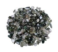 ZIUBMVDYC Crushed Quartz Chips, Natural Green Ghost Crystal Gravel 5-12mm Multiple Sizes(9 12mm,1000g)
