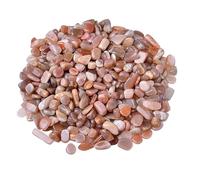 ZIUBMVDYC Crushed Quartz Chips, Natural Orange Moonlight Crystal Gravel 5-12mm 500G 1000G(9 12mm,500G)