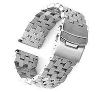 ZIUBMVDYC Stainless Steel Watch Strap, 18mm 20mm 22mm 24mm Quick Release Full Stainless Steel Watchbands Metal Business Bracelet Replacement Watch Strap(Silver,20mm)