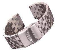 ZIUBMVDYC Stainless Steel Watch Strap, Men's sports strap Bracelet 18mm 20mm 22mm 24mm Women Men Metal Brushed Watchband(20mm)