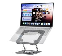 ZIUMIER Laptop Stand for Desk Adjustable Laptop Riser | Carbon Steel Foldable Ergonomic Notebook Holder Cooling Ventilated Stand for MacBook Dell HP 10-17 Inch