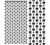 Ziuohaa 2 Pack Black Foil Fringe Curtains -Bow Party Decorations | 3.3 X 6.6 Ft Metallic Tinsel Photo Booth Backdrop for Birthday Bachelorette Easy Apply Party Supplies