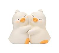 Ziurmut Hugging Duck Bookends Ducks, 17 * 13 * 10cm Animal Bookends, Cartoon Duck Bookends, Modern Home Decorative Bookends for Shelves, Ducks Hugging Cute Bookends Resin Duck Textbook